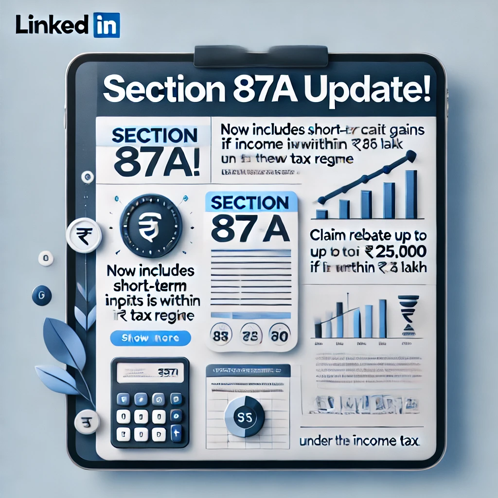 Big Tax Relief: Section 87A Rebate Now Covers Short-Term Capital Gains!